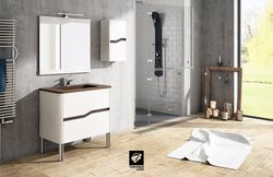 MUEBLE NATURA PERU 60X46 C/P. LAVABO Y ESPEJO PROMO